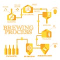 Brewing infographic Royalty Free Stock Photo