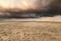 A brewing storm on an ocean sunset Royalty Free Stock Photo