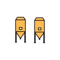 brewing vats colored sketch style icon. Element of beer icon for mobile concept and web apps. Hand drawn brewing vats icon can be