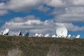 Satellite Antennas on hillside Royalty Free Stock Photo