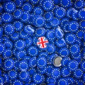 Brexit badges background Royalty Free Stock Photo