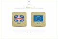 Brexit badges Royalty Free Stock Photo