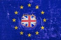 brexit blue european union EU flag Royalty Free Stock Photo