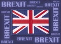 Brexit concept on European Union flag