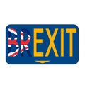 Brexit concept uk leaving european union vector Royalty Free Stock Photo