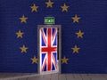 Brexit conceptual illustration Royalty Free Stock Photo