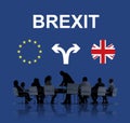 Brexit England European Flag Arrow Concept Royalty Free Stock Photo