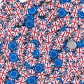 Brexit EU and UK badges background Royalty Free Stock Photo