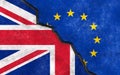 Brexit. Great Britain exit of EU art illustration