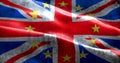 Brexit grunge uk england great britain flag with european union EU yellow stars Royalty Free Stock Photo