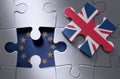 Brexit jigsaw puzzle concept Royalty Free Stock Photo