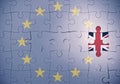 Brexit jigsaw puzzle concept Royalty Free Stock Photo