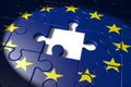 Brexit, the missing piece in a puzzle EU Royalty Free Stock Photo