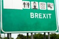 Brexit motorway style sign Royalty Free Stock Photo