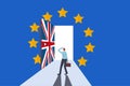 Brexit negotiation, deal and decision, Europe and United Kingdom economic future after UK exit Euro zone concept, frustrated Royalty Free Stock Photo