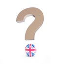 Brexit question mark. 3d Illustrations Royalty Free Stock Photo