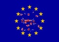 Brexit referendum UK United Kingdom or Great Britain England withdrawal from EU European Union , British vote leave. The flag of