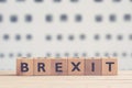 Brexit sign made of wood Royalty Free Stock Photo