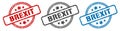 brexit stamp. brexit round isolated sign.