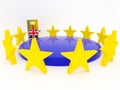 Brexit - United Kingdom departs from European Union - 3D render