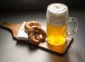 Breze and beer Royalty Free Stock Photo