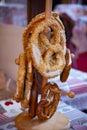 Breze is a true icon of German gastronomy; it is a soft bread. Royalty Free Stock Photo