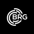 BRG letter logo design on black background. BRG creative initials letter logo concept. BRG letter design Royalty Free Stock Photo