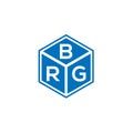 BRG letter logo design on black background. BRG creative initials letter logo concept. BRG letter design Royalty Free Stock Photo