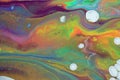 Brght neon abstract painting with swirling color for backgrounds. Royalty Free Stock Photo