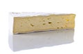 Bri cheese isolated on white