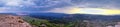 Brian Head Peak sunset panoramic view from the Markagunt Plateau in Dixie National Forest, Cedar Breaks National Monument Southwes