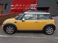 Yellow Mini car Royalty Free Stock Photo