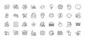 Bribe, Approved mail and Accounting line icons pack. For web app. Line icons. Vector