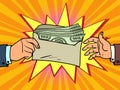 a bribe or a bonus dollars in an envelope