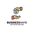 Bribe, Bribery, Bureaucracy, Corrupt Business Logo Template. Flat Color Royalty Free Stock Photo