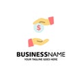 Bribe, Bribery, Bureaucracy, Corrupt Business Logo Template. Flat Color Royalty Free Stock Photo