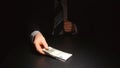 BRIBE: Businessman takes out a money from a pocket of a suit EURO