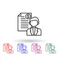Bribe, contract multi color icon. Simple thin line, outline of corruption icons for ui and ux, website or mobile