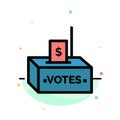 Bribe, Corruption, Election, Influence, Money Abstract Flat Color Icon Template