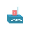 Bribe, Corruption, Election, Influence, Money Flat Color Icon. Vector icon banner Template