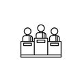Bribe, judge icon. Element of corruption icon. Thin line icon for website design and development, app development. Premium icon