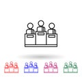 Bribe, judge multi color icon. Simple thin line, outline vector of corruption icons for ui and ux, website or mobile application