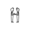 Bribe, man, money, contract icon. Element of corruption icon. Thin line icon for website design and development, app development.
