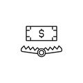 Bribe, trap icon. Element of corruption icon. Thin line icon for website design and development, app development. Premium icon