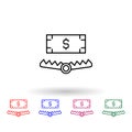 Bribe, trap multi color icon. Simple thin line, outline vector of corruption icons for ui and ux, website or mobile application