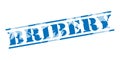 Bribery blue stamp Royalty Free Stock Photo