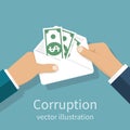 Bribery concept vector