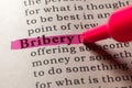 definition of the word bribery Royalty Free Stock Photo