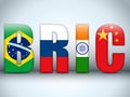 BRIC Countries Letters Royalty Free Stock Photo