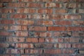 Brick abstract background for text. Empty space for copying. Wall of a red brick Royalty Free Stock Photo